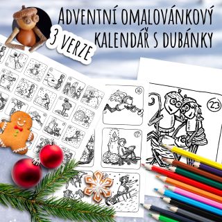 Advent už je na dohled a já jsem o víkendu dokreslil Adventní omalovánkový kalendář s dubánky - poslouží jako počítadlo do...